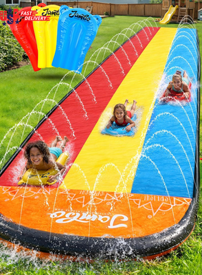 #ad Premium Triple Water Slide with 3 Bodyboards 20Ft Heavy Duty Slip Splash and Sl $65.31
