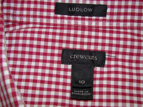 CrewCuts J Crew Ludlow Boys Size 10 Red Gingham Check Button Long Sleeve Shirt - Picture 2 of 4