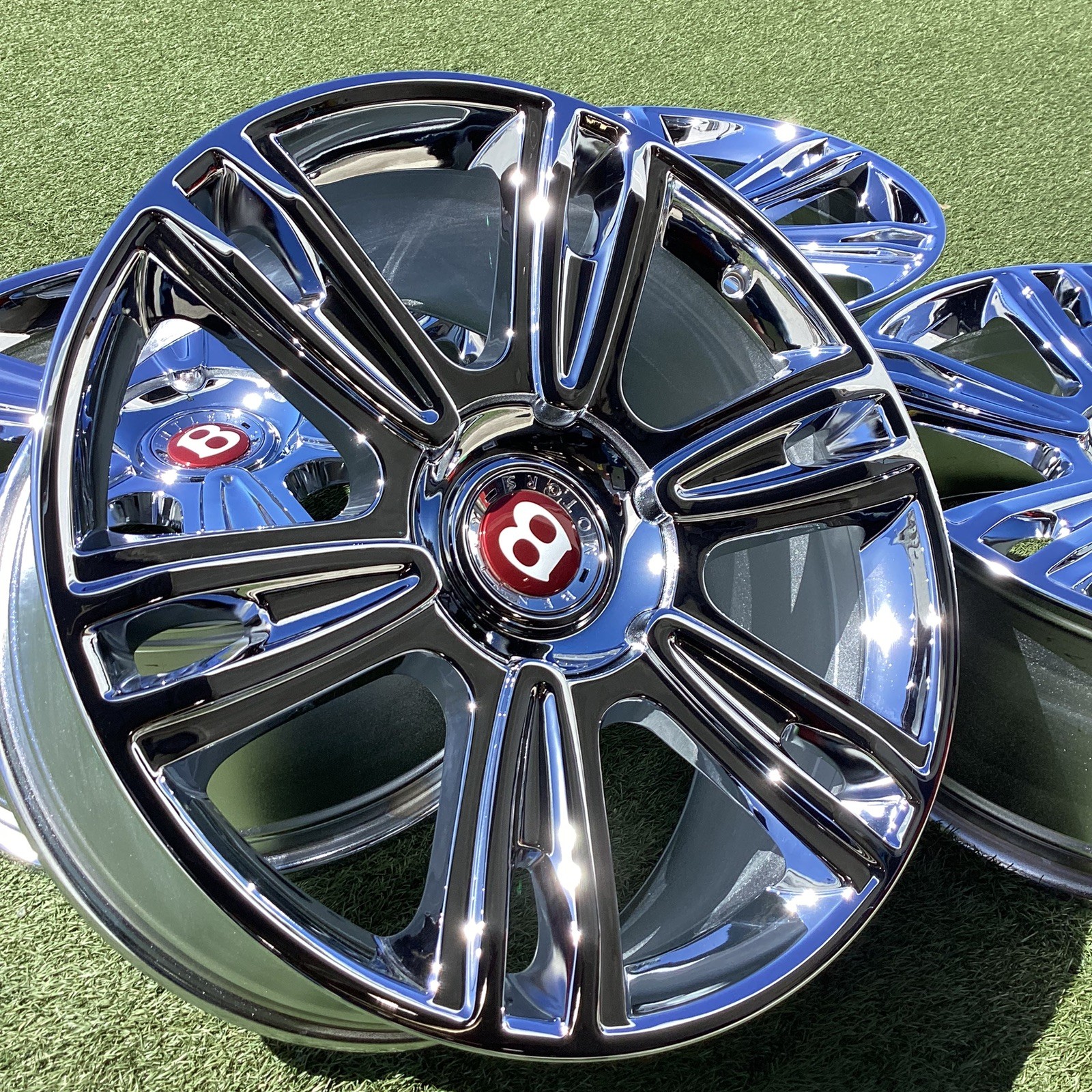 21 BENTLEY CONTINENTAL RIMS OEM GENUINE FACTORY CHROME 3W0601025ED