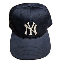 Vintage 90s Y2K New York Yankees Snapback Hat Cap Plain Logo Twill