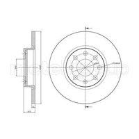 Bremsscheibe Metelli 23-0858C FüR Fiat Opel Vorderachse