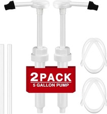 2 Pack 5 Gallon Pump Dispenser 1oz Pump for Large Gallon Bucket with 50cm Extend