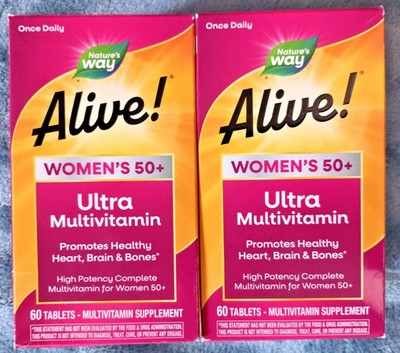 2 Nature s Way Alive Women's 50+ Ultra Potency Complete Daily Multi 60 Tab 11/26