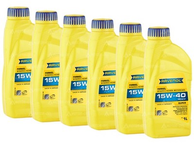 6 (6x1) Liter RAVENOL Formel Super 15W-40 Motoröl Made in Germany