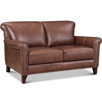 Hydeline Navarro Top Grain Leather Loveseat