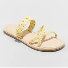 Sandali donna Hilda con cinturino intrecciato filo universale nuovi senza etichette taglia 7,5