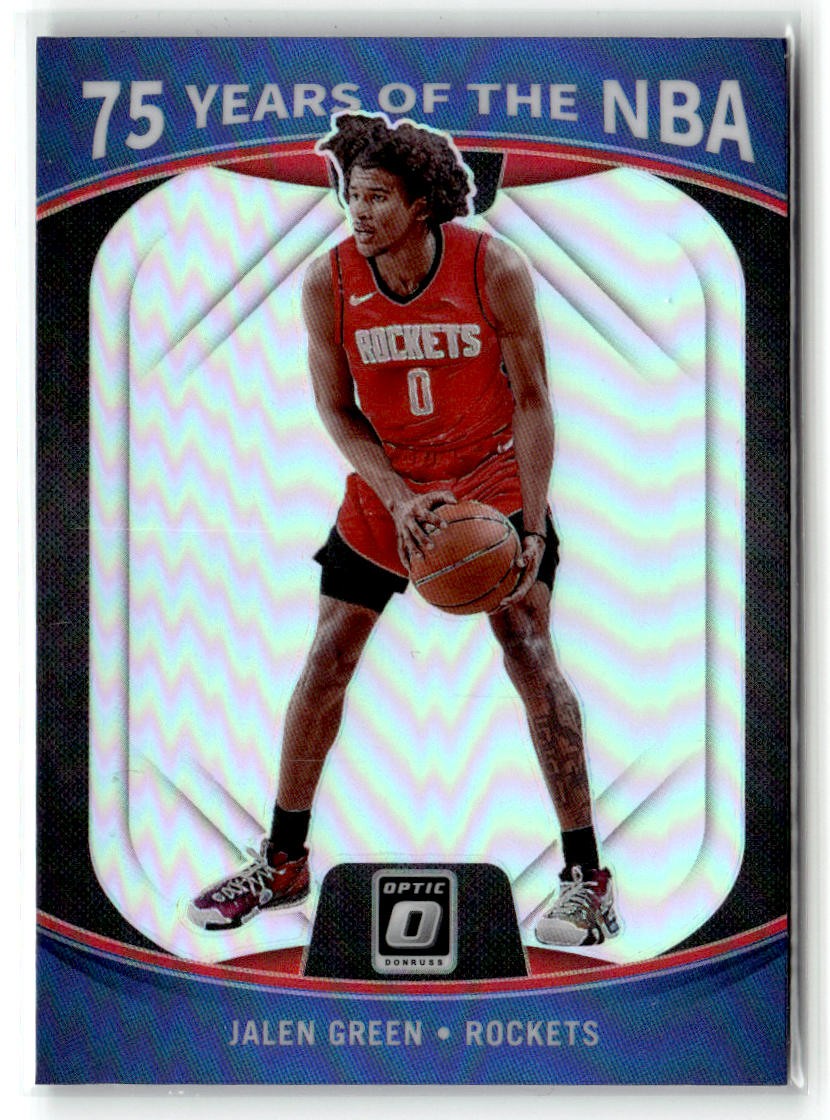 2021-22 Panini Prizm #46 Jalen Green 75 Years of the NBA (Donruss Optic)