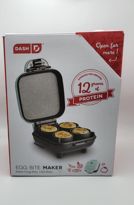 Dash Egg Bite Maker - DBBM400 - Makes 4 Egg Bites (recipe guide) Open Box
