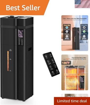 Intelligent 360° Rotating Humidifier, 800ft² Coverage, Warm & Cool Mist Comfort