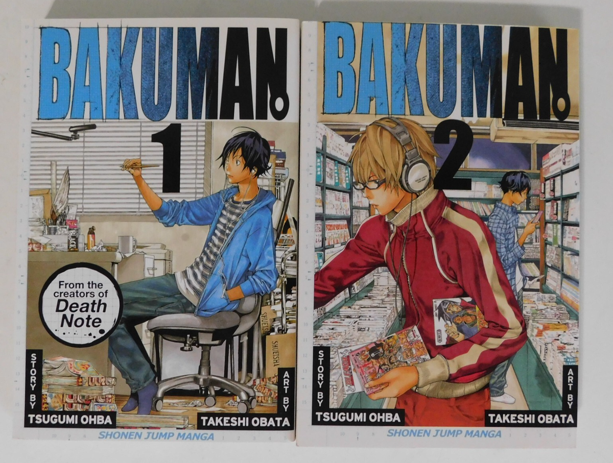 Bakuman Manga Vol 1 & 2 Tsugumi Ohba Takeshi Obata English Shonen