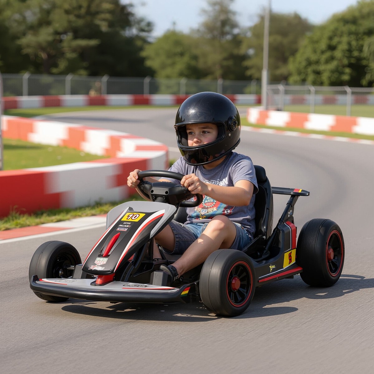 Mukidy 24V Go Kart Ride on Toys Electric Go Kart, Green | eBay