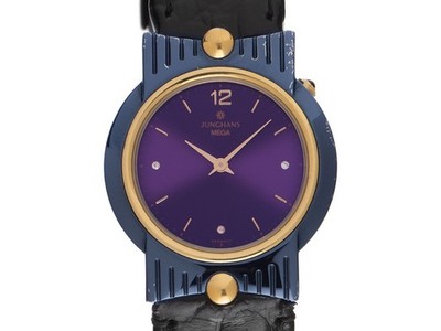 Junghans Mega Funkuhr Stahl Gelbgold Quarz 29mm Ref.037/3300 Bj.1993 Box&Papiere