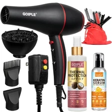 21Pcs Professional Hair Dryer Kit - Ionic Lightweight Low Noise Constant Temp...