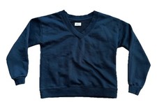 Pact V Neck Sweatshirt Women  s S Black Pull Over Organic Cotton Blend