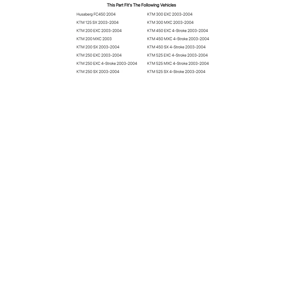 Kit de tapa de vejiga Race Tech KTM para KTM 200 SX 2003-2004 Foto 4 de 4