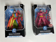 NEW DC  BATMAN RAINBOW SUIT & Pink Suit 7  McFarlane Red Platinum Edition Chases