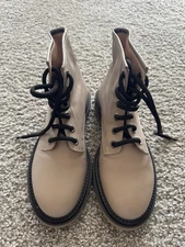 AGL Attilio Giusti Leombruni Moreen Leather Ankle Boots Stone Rosa Size 36.5