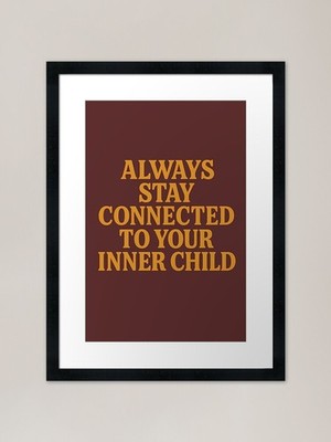 Inneres Kind T-Shirt gerahmter Kunstdruck gerahmt Wandbild Poster Leinwanddruck Bild