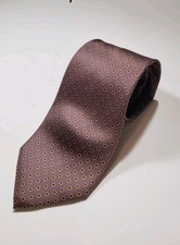 Vtg Brooks Brothers Makers Tie 58.25" Purple Pink Geometric Print USA Silk