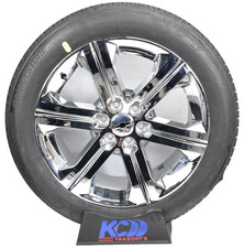 22 Chevy Silverado Tahoe Factory Oem Chrome 6 Spoke Wheels Rims Tires 22 Chevy Silverado Tahoe Factory Oem Chrome 6 Spoke Wheels Rims Tires