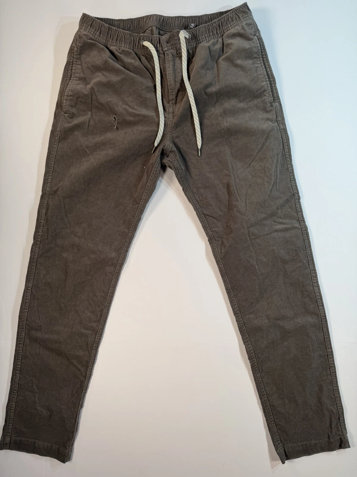 Vuori Corduroy Jogger Pants Mens Large Brown Elastic Waist Casual