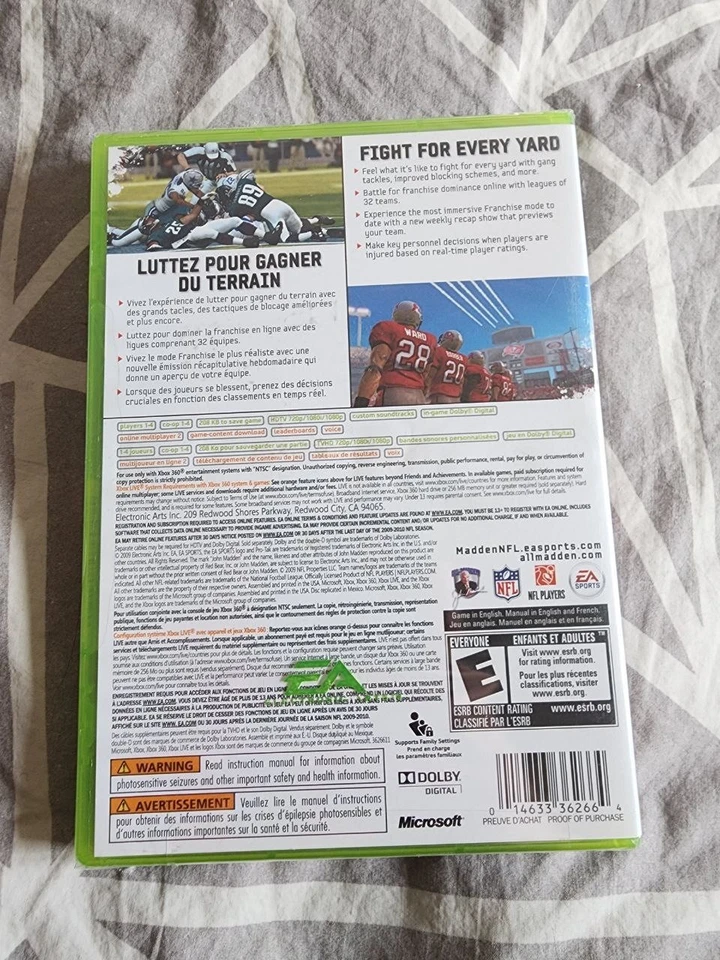 Madden NFL 10 for Xbox 360 - SEALED, BNIB - Image 2 of 4