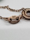 Vintage Marked 925 Italy Gold Over Silver Blue Crystal Necklace — photo 4
