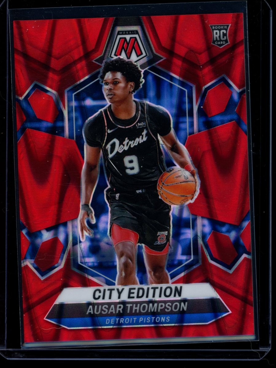 2023-24 Panini Mosaic #290 Ausar Thompson Red Seismic #/299