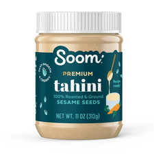 Premium Tahini Smooth Roasted Sesame Paste 11 Oz Jar