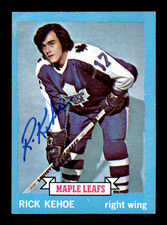 1973-74 Topps # 179 Rick Kehoe Autograph Signed Auto Card M2 Toronto Maple Leafs