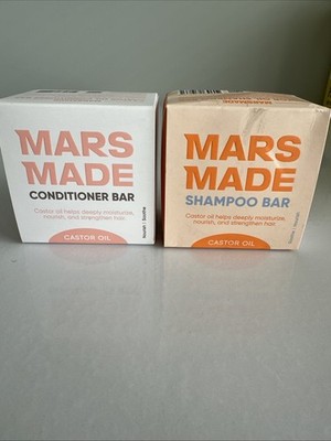 Mars Made Castoil Oil Shampoo Bar & Conditioner Bar Bundle
