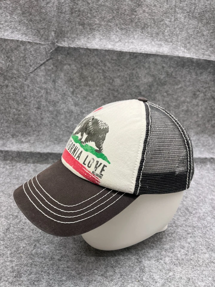 Gorra California Love espalda a presión adulto talla única gris algodón mezcla nailon camionero Foto 4 de 4