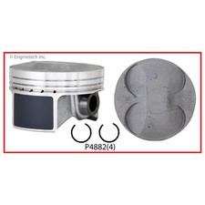 Enginetech P48824std Engine Piston Set Without Rings For Honda Civic And Acu