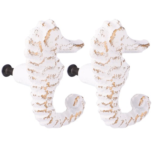 2pcs Sea Horse Schubladenknöpfe -Themenknöpfe Nordische Schublade Ziehen
