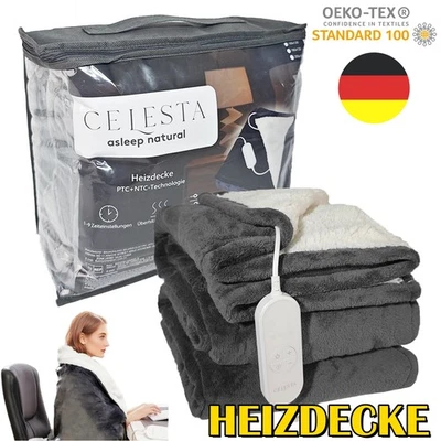 CELESTA Heizdecke elektrisch Wärmeunterbett Wärmedecke Abschaltautomatik Wärmebett XXL