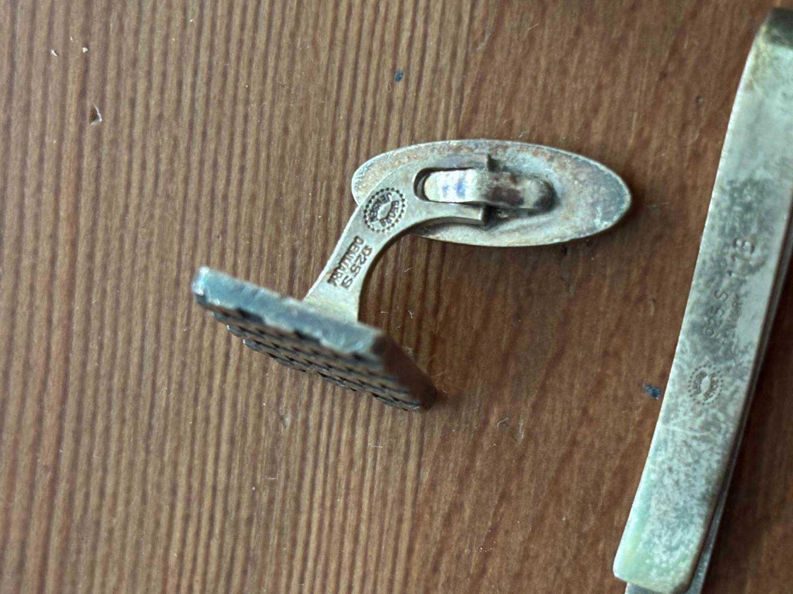 Georg Jensen Rectangular Cufflinks & Tie Clip Set… - image 6