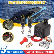 Wireless Dual Remote Car Battery Disconnect Relay Master Cut-off Switch Kit 200A