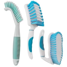 3 Pack Scrub Brush Set, Heavy-Duty Scrub Scrubbing Brushes for Cleaning, Grou...