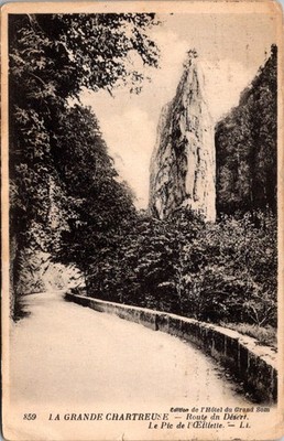 Vintage La Grande Chartreuse Route du Désert Pic de l'Oeillette Postcard