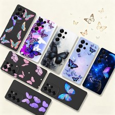 Silicone Cover Butterfly Design Phone Case For Samsung Galaxy S25 Ultra S26 A16