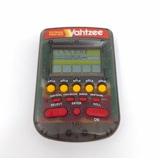 1995 Yahtzee Electronic Handheld Game Milton Bradley Clear Black - Tested