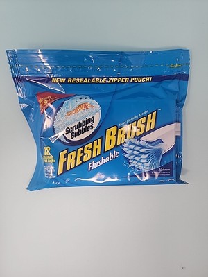 New Sealed Scrubbing Bubbles Fresh Brush Flushable CleaninG 12 Count