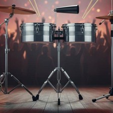 Timbales-Set verchromt Latin-Percussion-Trommeln authentischer Timbale-Sound
