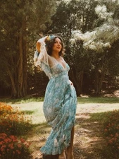 Vintage 60s Black Label Gunne Sax  Angel Wing Dress