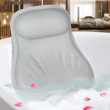 Inflatable Bath Pillow for Tub - Adjustable Firmness Silicone Bathtub Pillow for