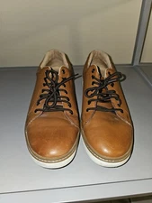 259126 MCGUFFEY MEN'S SHOES 11 M TAN LEATHER GOLF SHOE JOHNSTON & MURPHY