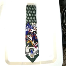 Vtg Merge Left Big 10 Southeastern Conference 100% Silk Tie College Football ABC