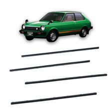 Fit Toyota Starlet 3Door KP60 KP61 KP62 Front Door Glass Weatherstrip In Out Set