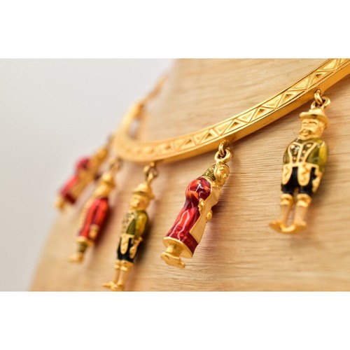 Karl Lagerfeld Vintage Bettelkette Bulgarisch Gebürstet Gold Signiert RAR Bin6B - Bild 10 von 12