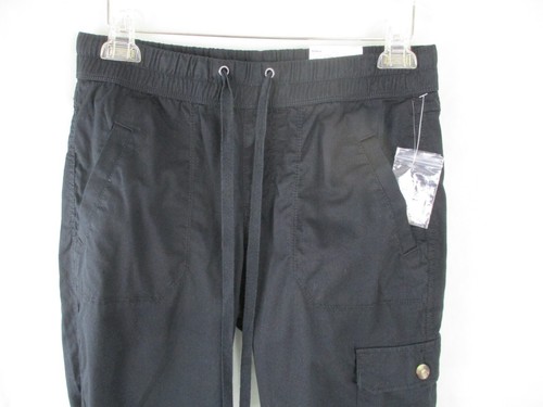 NWT Sonoma sz. 6 Black Comfort Waist Utility Crop Capri Pants Stretch Cotton - Picture 3 of 13